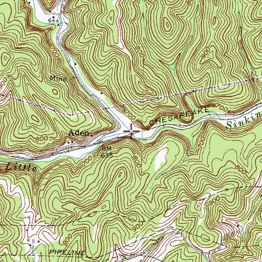 Topographic Map of Dry Fork, KY