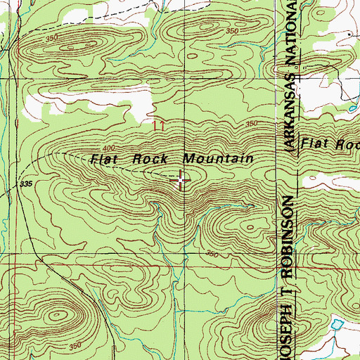 Topographic Map of Flat Rock Mountain, AR