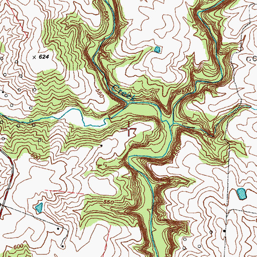 Topographic Map of Dry Fork, KY