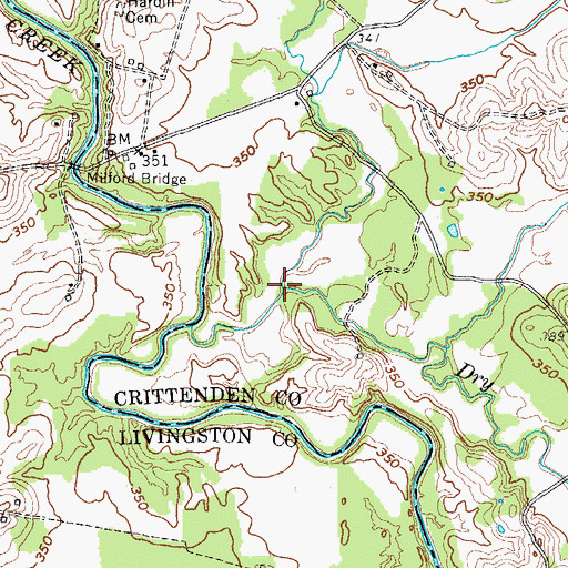 Topographic Map of Dry Fork, KY