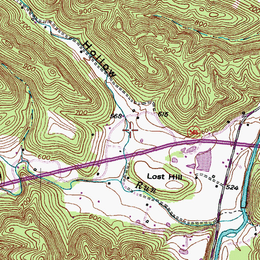 Topographic Map of Dry Hollow, KY