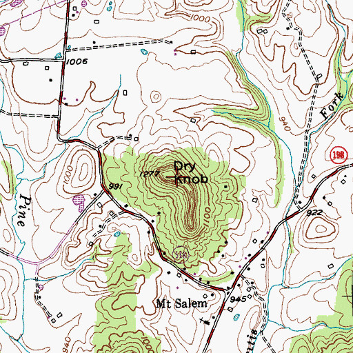 Topographic Map of Dry Knob, KY