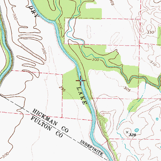 Topographic Map of Dry Lake, KY