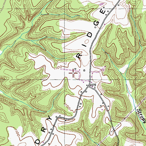 Topographic Map of Dry Ridge, KY