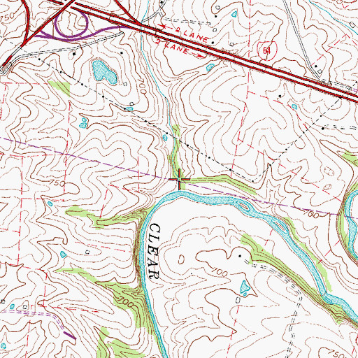 Topographic Map of Dry Run, KY