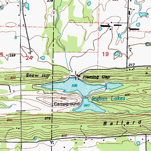 Topographic Map of Fleming Gap, AR