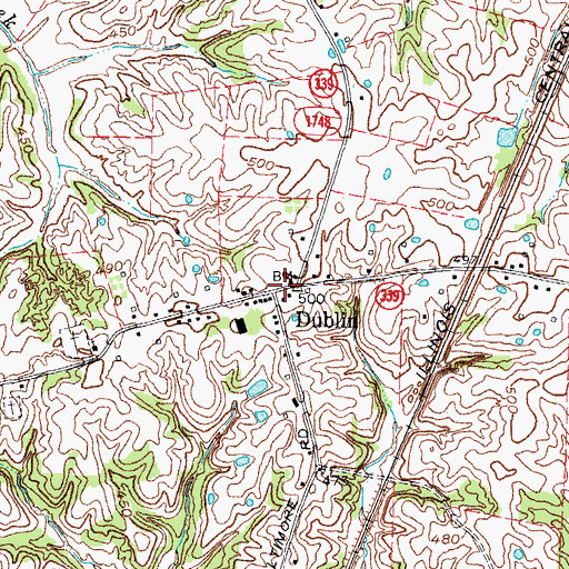 Topographic Map of Dublin, KY