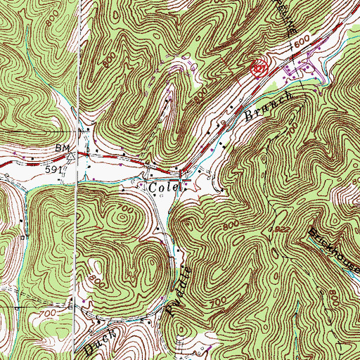 Topographic Map of Duck Puddle, KY