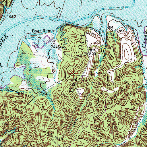 Topographic Map of Dug Hill, KY