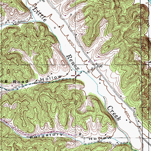 Topographic Map of Dug Road Hollow, KY