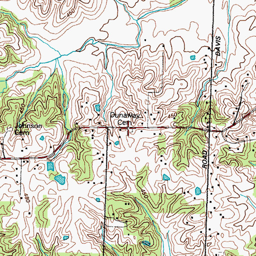 Topographic Map of Dunaway Cemetery, KY