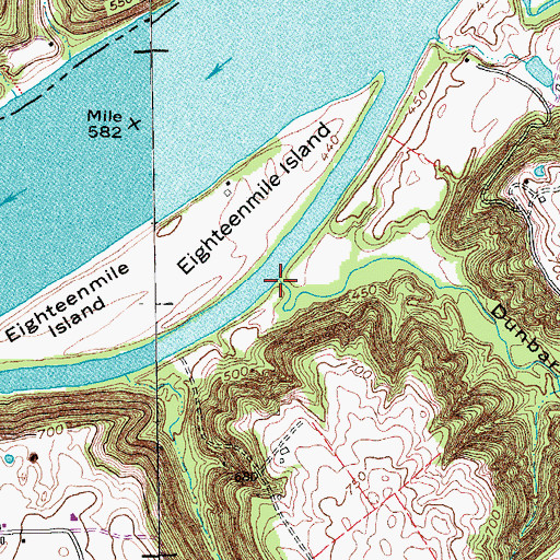 Topographic Map of Dunbar Hollow, KY