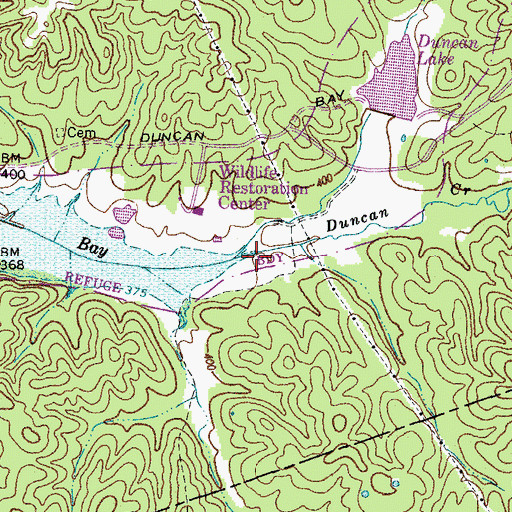 Topographic Map of Duncan Creek, KY