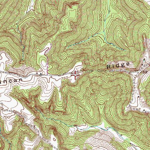 Topographic Map of Duncan Ridge, KY