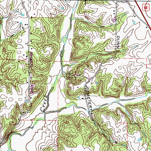 Topographic Map of Dunn Cemetery, KY