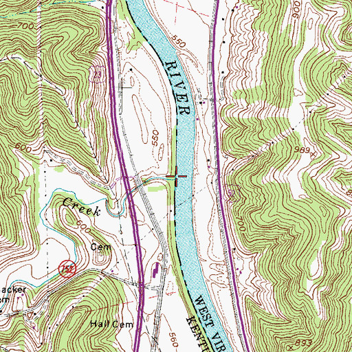 Topographic Map of Durbin Creek, KY