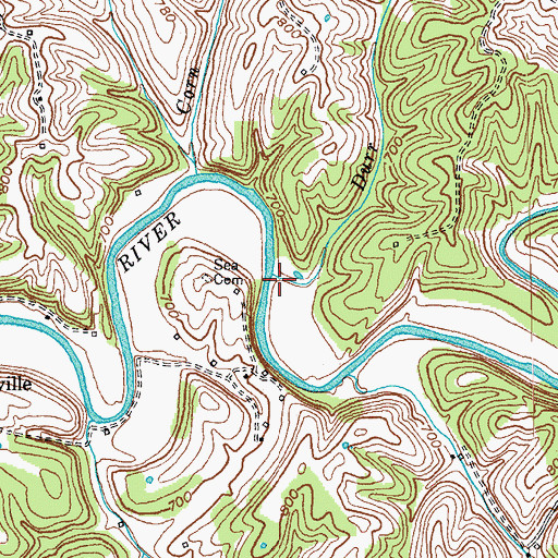 Topographic Map of Durr Branch, KY