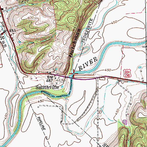Topographic Map of Dutchman Creek, KY