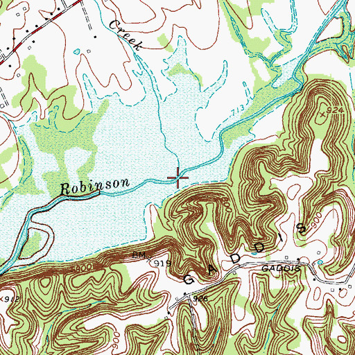 Topographic Map of Duton Creek, KY