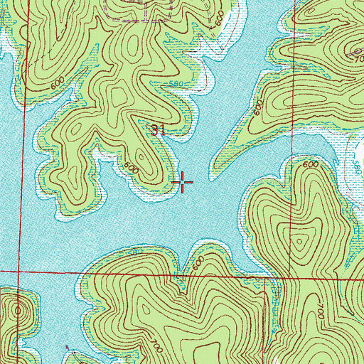 Topographic Map of Float Creek, AR
