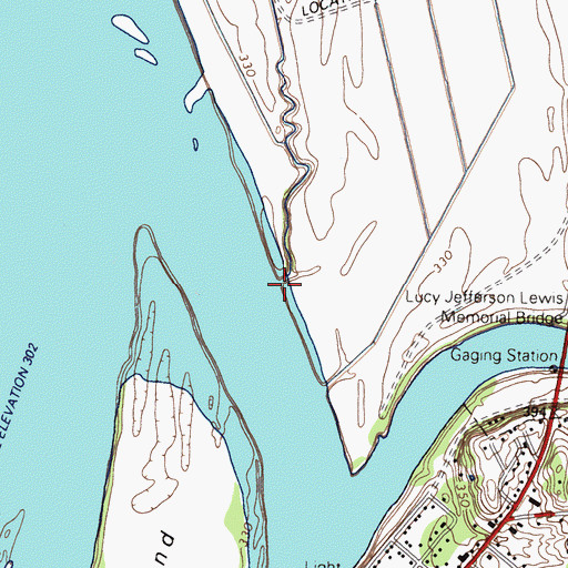 Topographic Map of Dyer Hill Creek, KY