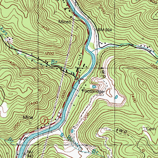 Topographic Map of Dykes Branch, KY