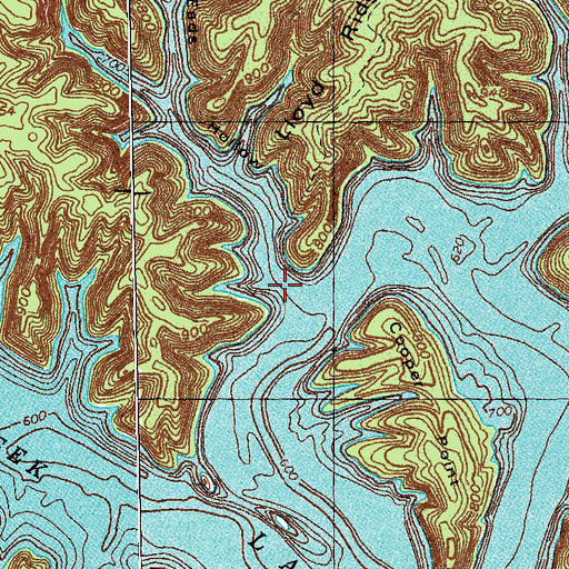 Topographic Map of Eads Hollow, KY