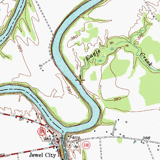 Topographic Map of Eagle Creek, KY