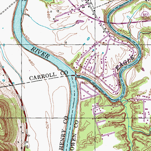 Topographic Map of Eagle Creek, KY