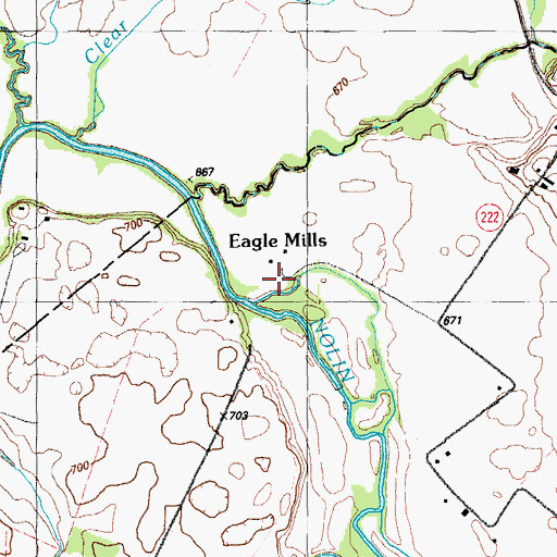 Topographic Map of Eagle Mills, KY
