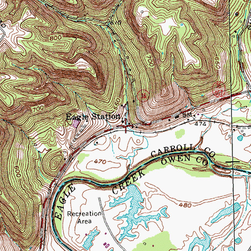 Topographic Map of Eagle Station, KY