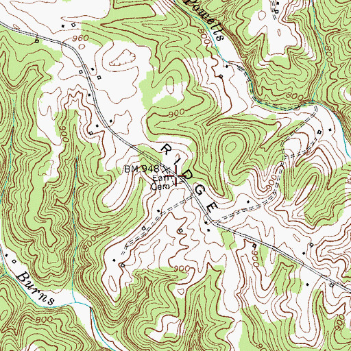 Topographic Map of Earl Cemetery, KY