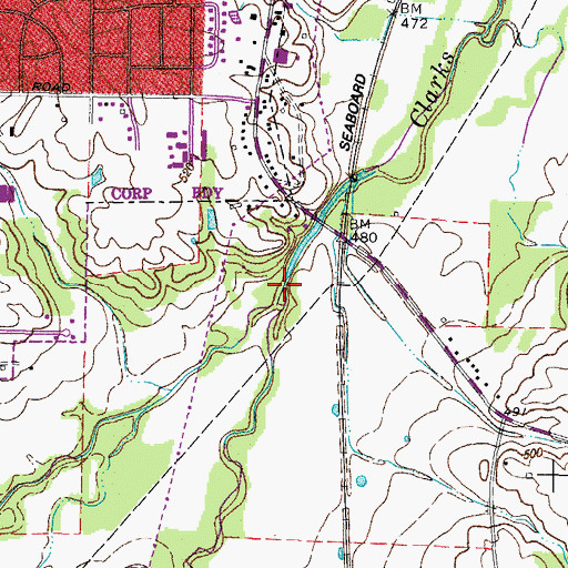 Topographic Map of East Fork Clarks River, KY