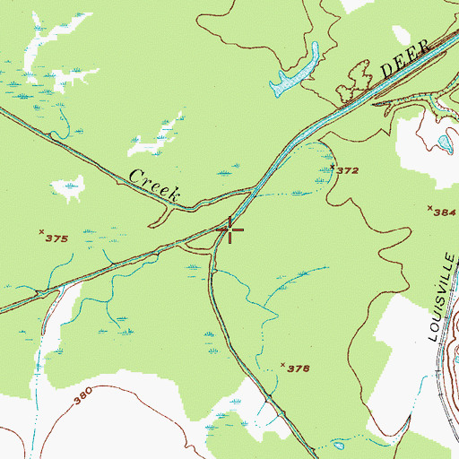 Topographic Map of East Fork Deer Creek, KY