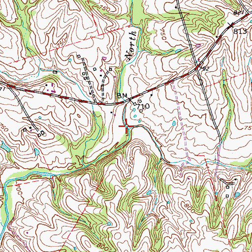 Topographic Map of East Fork Floyds Fork, KY