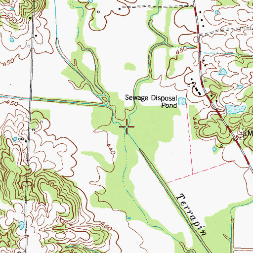 Topographic Map of East Fork Terrapin Creek, KY