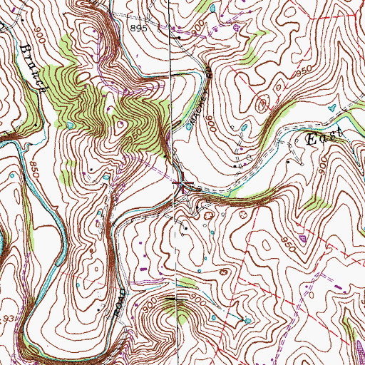 Topographic Map of East Hickman Creek, KY