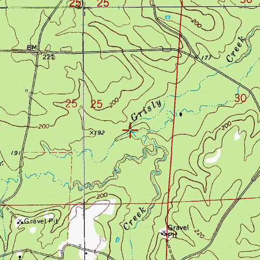 Topographic Map of Fools Head Creek, AR