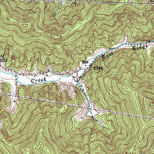 Topographic Map of East Ridge Branch, KY