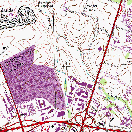 Topographic Map of Eastern State Hospital, KY