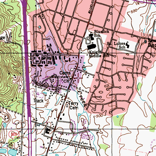 Topographic Map of Eastview Church, KY