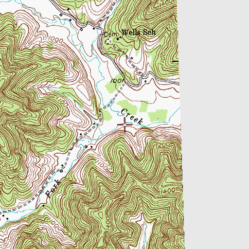 Topographic Map of Eatin Fork, KY