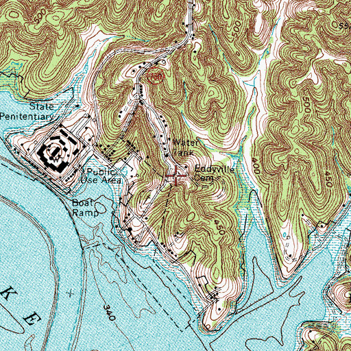 Topographic Map of Eddyville Cemetery, KY