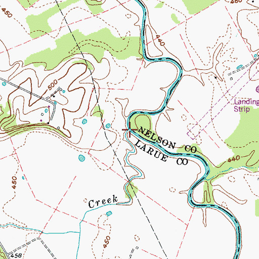 Topographic Map of Edlin Creek, KY