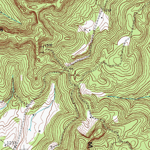 Topographic Map of Edwards Mountain, KY