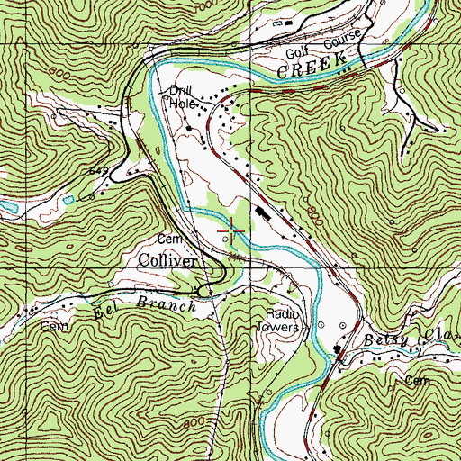Topographic Map of Eel Branch, KY