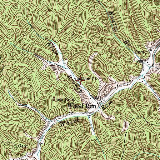 Topographic Map of Elam Church, KY