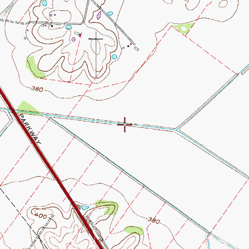 Topographic Map of Elam Ditch, KY