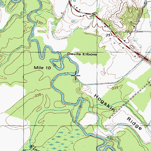 Topographic Map of Elender Creek, KY