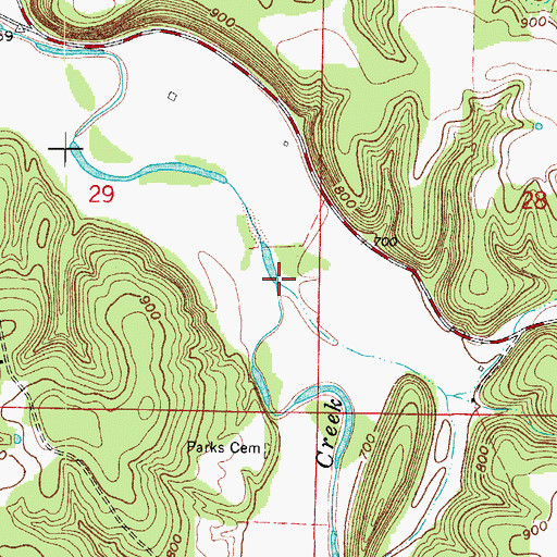 Topographic Map of Forest Creek, AR